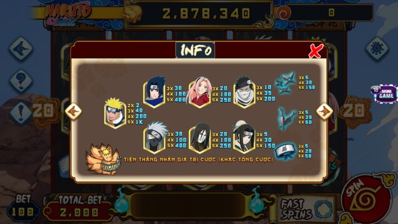 Chơi game slot Naruto 789Club