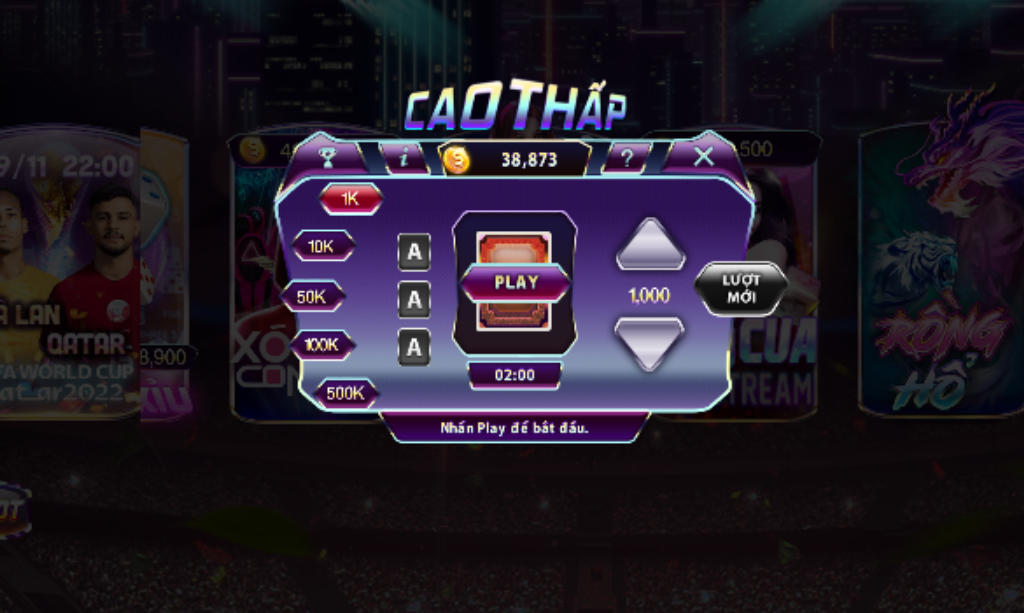 Hướng dẫn chơi cao thấp 789 Club