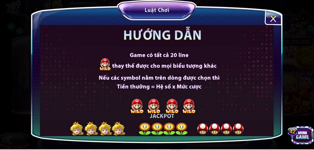 Luật chơi super mario 789 Club